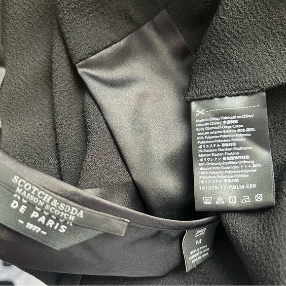 Scotch & Soda Maison Paris Flare Bell Sleeves Little Black Mini Dress Medium - Picture 11 of 14